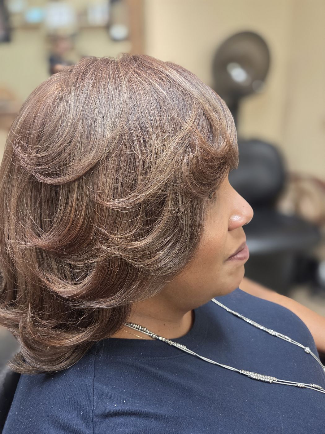 Layered cut and color on a Hair Loft client