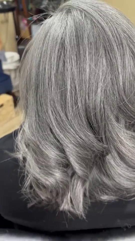 Silk press on natural hair